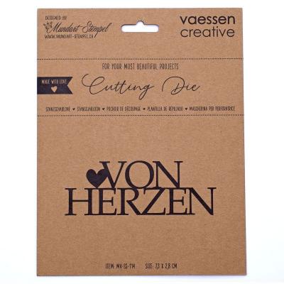 Vaessen Creative Mundart Stanzschablone deutsch - Von Herzen